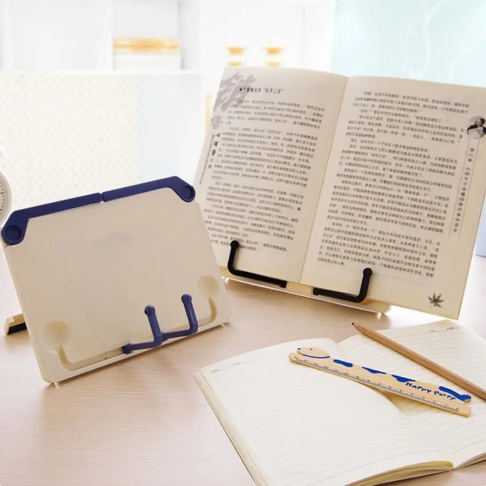 Wooden Book Stand Desk Organizer