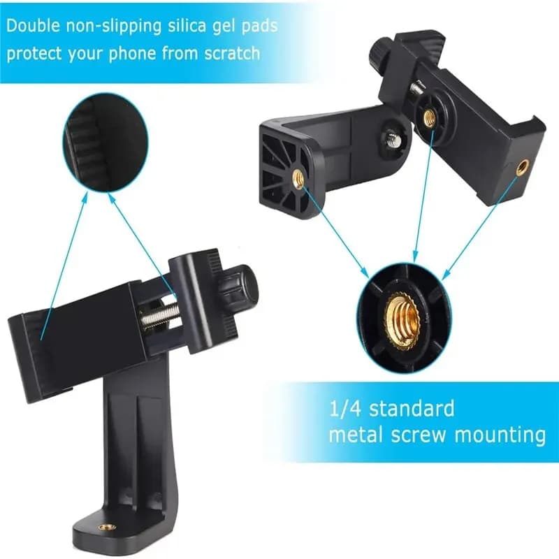 Photo Vlog Filming Accessories Portable Tripod Mount Cell Phone Clip For All Smartphones And Tripods Office Desk Live Broadcast