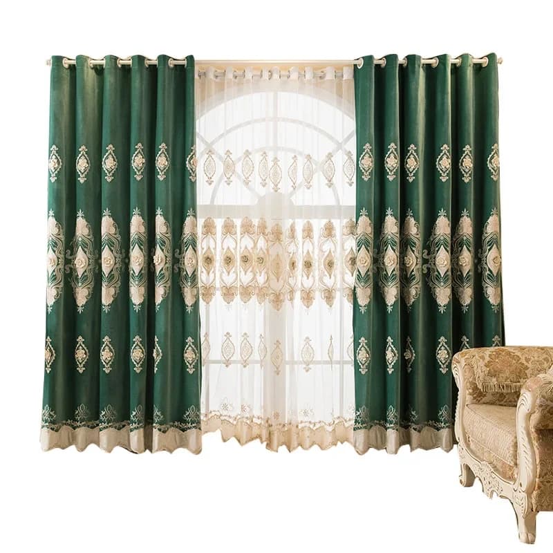 European Embroidered Curtains Panel