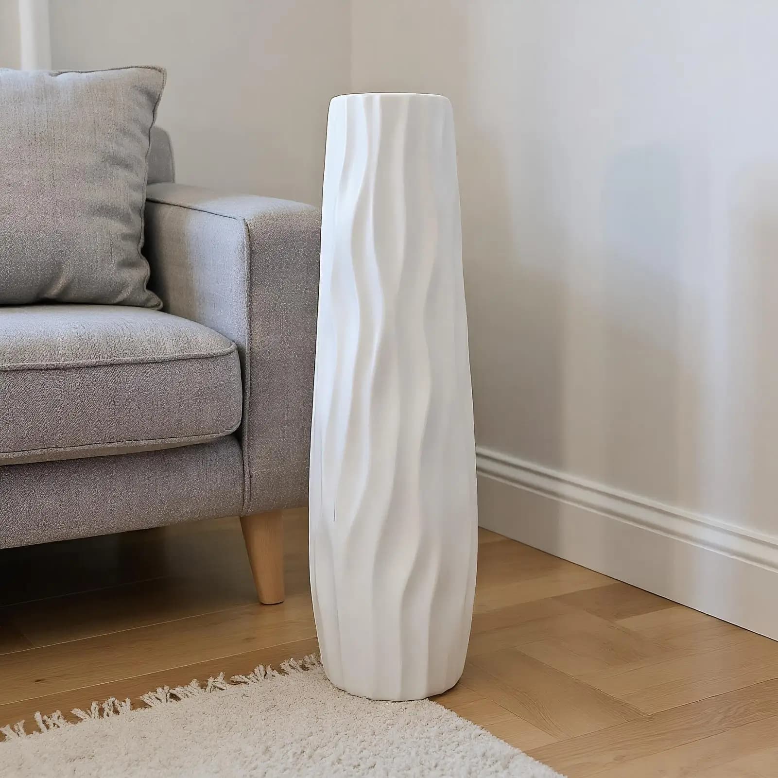58cm Textured Floor Vase