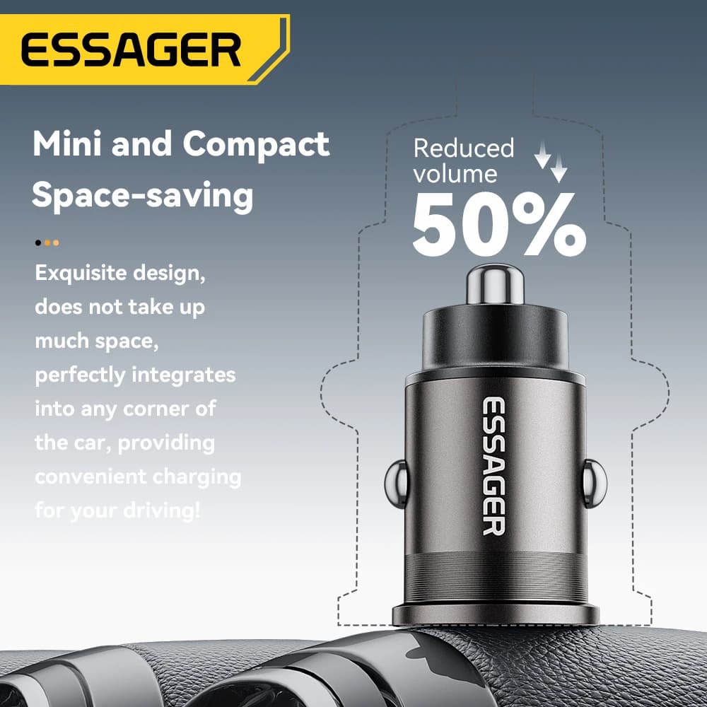 Dual Port Car Charger Fast Charging 45W
