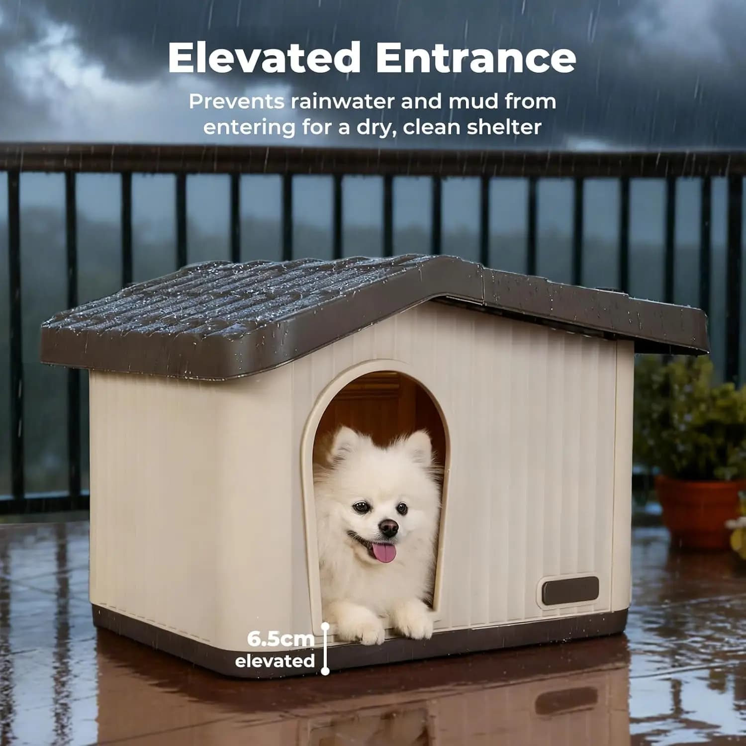 Weather-Resistant Outdoor Pet Shelter Kennel