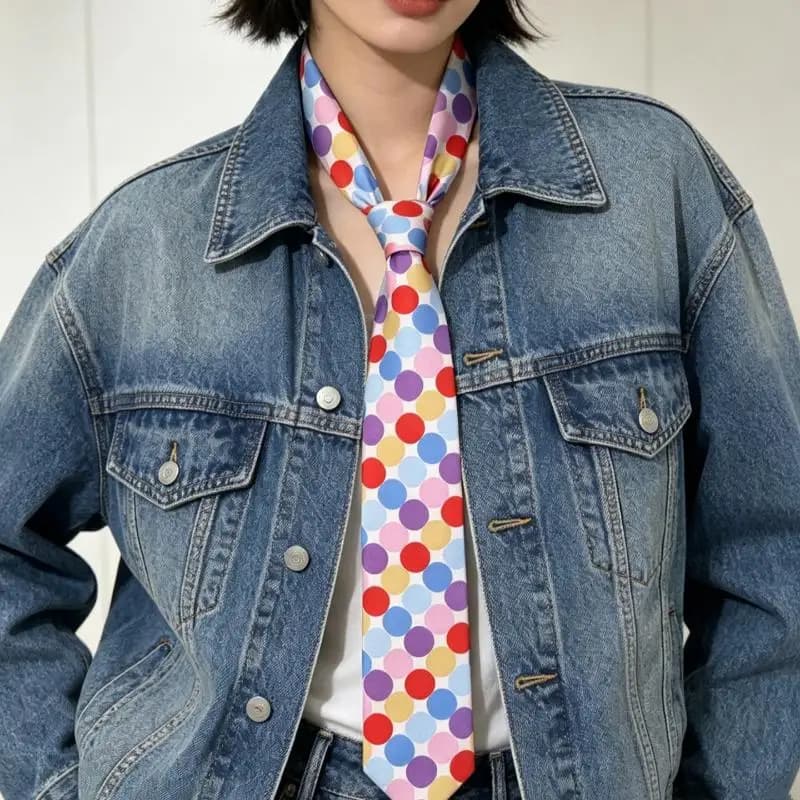 Striped Silk Scarf