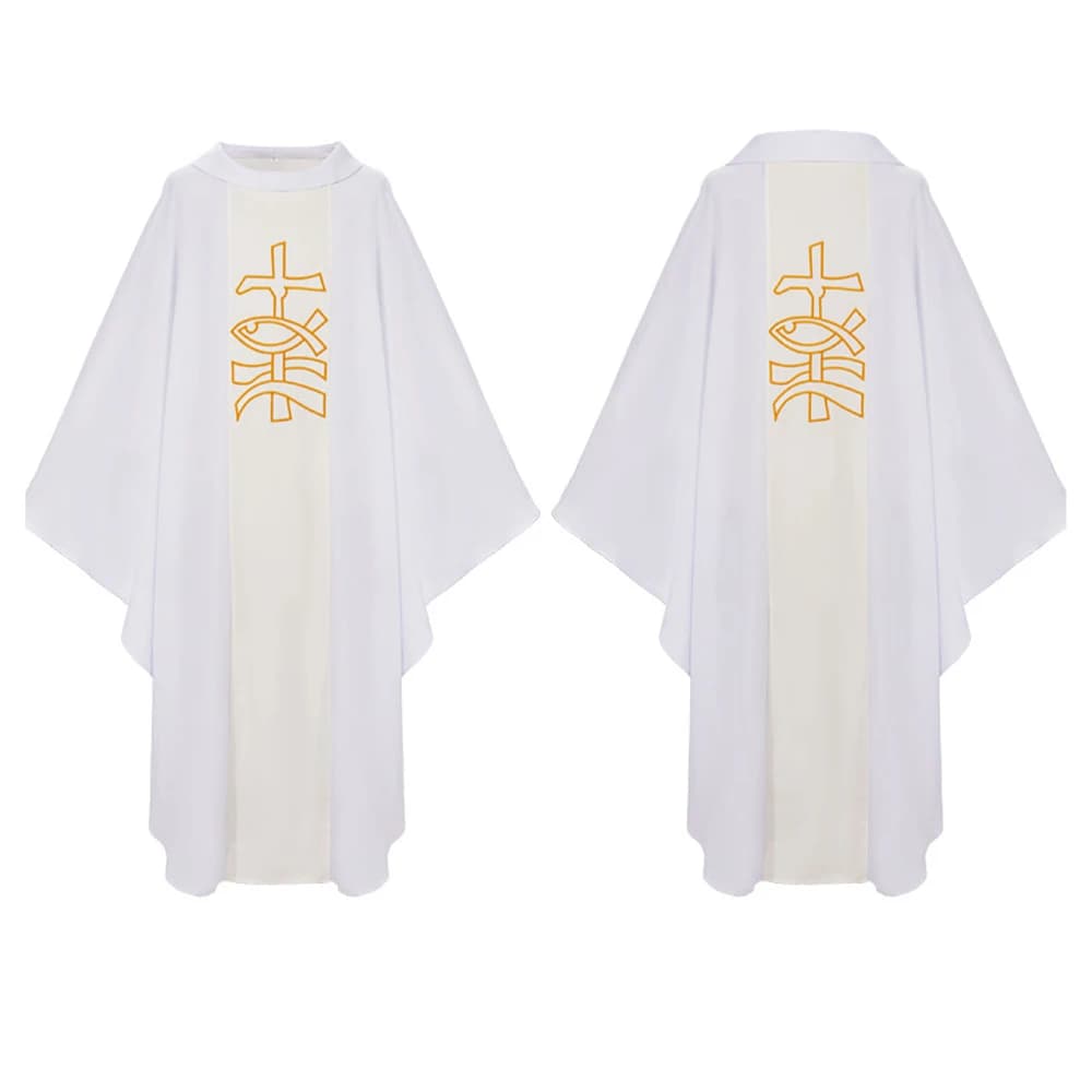 Priest Ceremonial Robe with Embroidered Cross