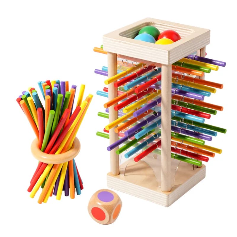 Pizza Tower Dice and Stick-Pulling Game
