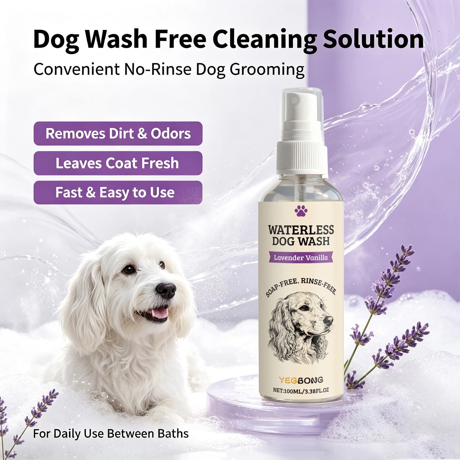 Waterless Dog Shampoo Spray