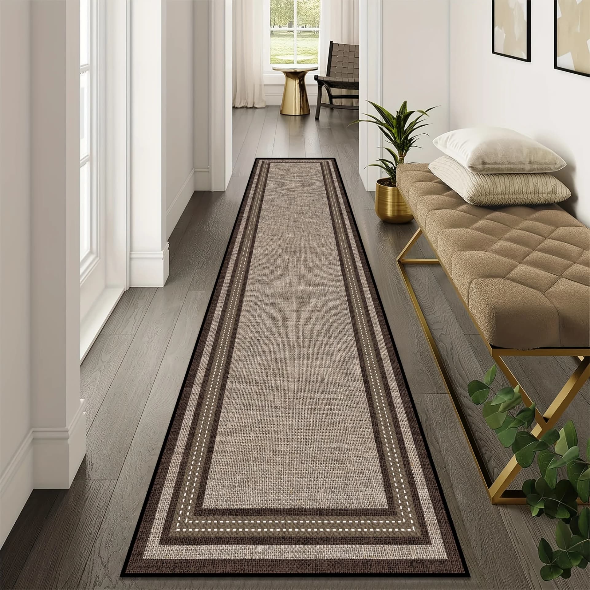 Geometric Boho Floor Runner Rug