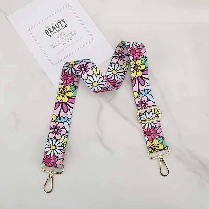 Handbag Shoulder Strap, Highly Suitable for Ladies' Handbags, Featuring A Fashionable Style with Printed Patterns.