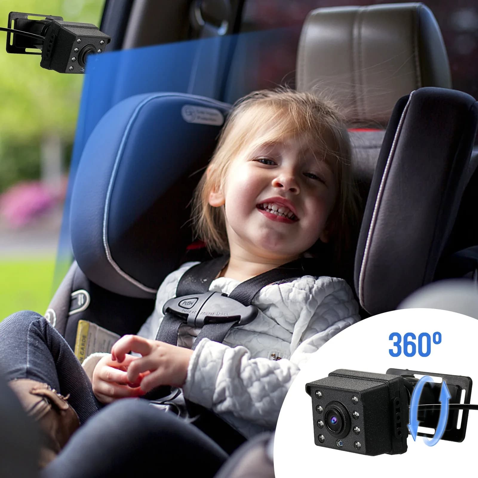 Baby Car Mirror Monitor with 1080P Camera