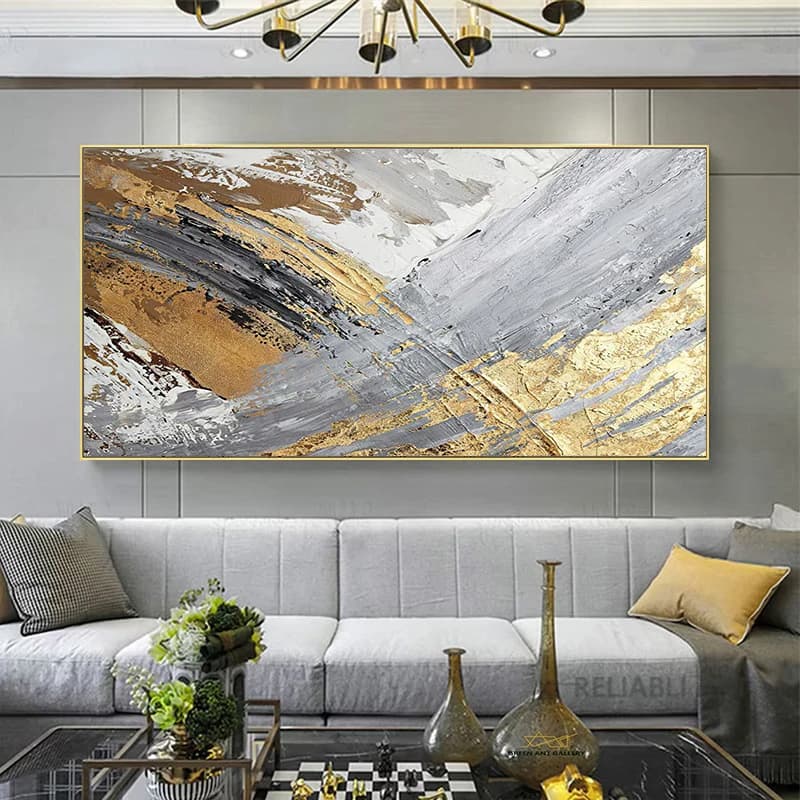 Wall Painting Abstract Golden Art Wall Pictures For Living Room Canvas Painting Home Decor Posters And Prints Vintage Cuadros