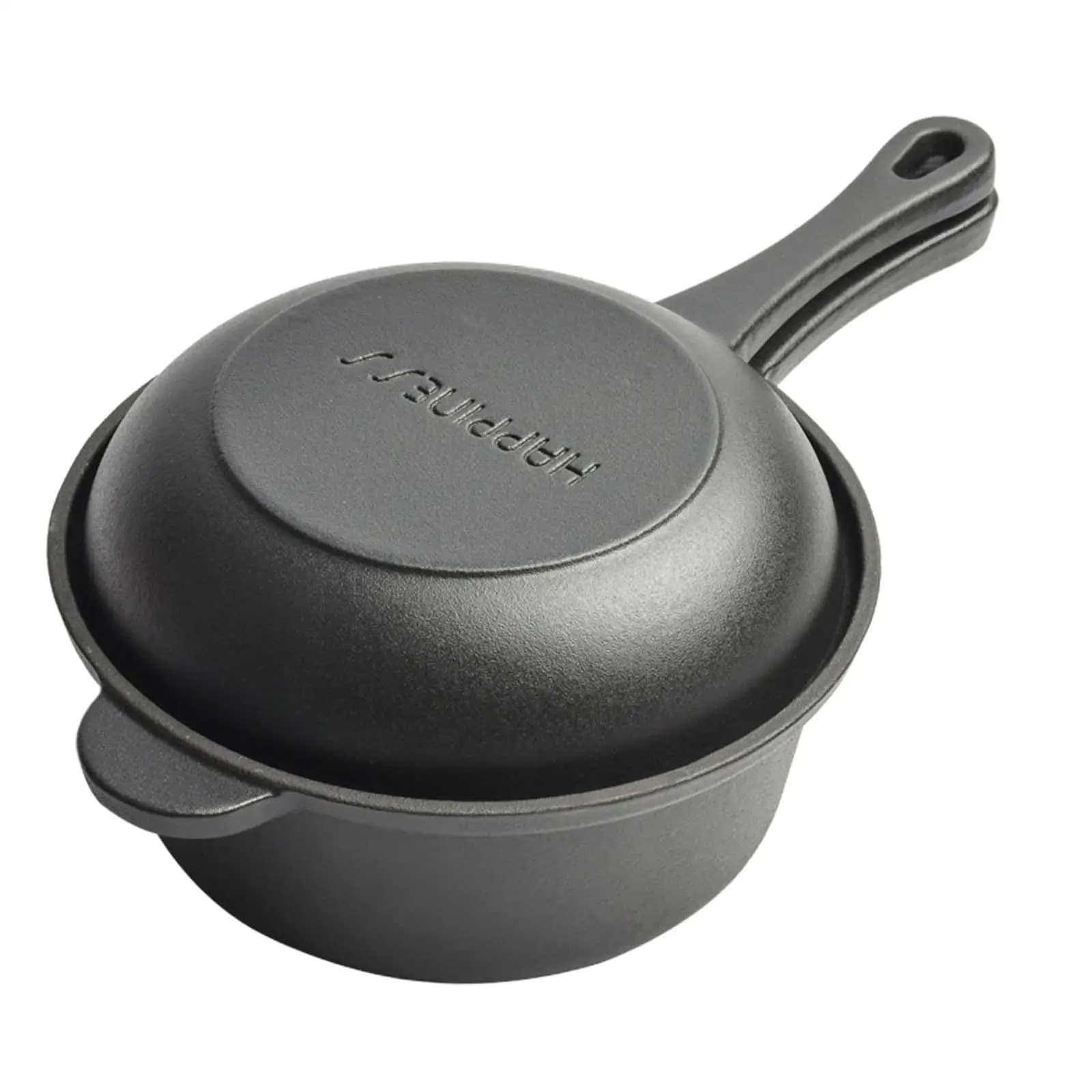 Cast Iron Pot with Lid and Skillet