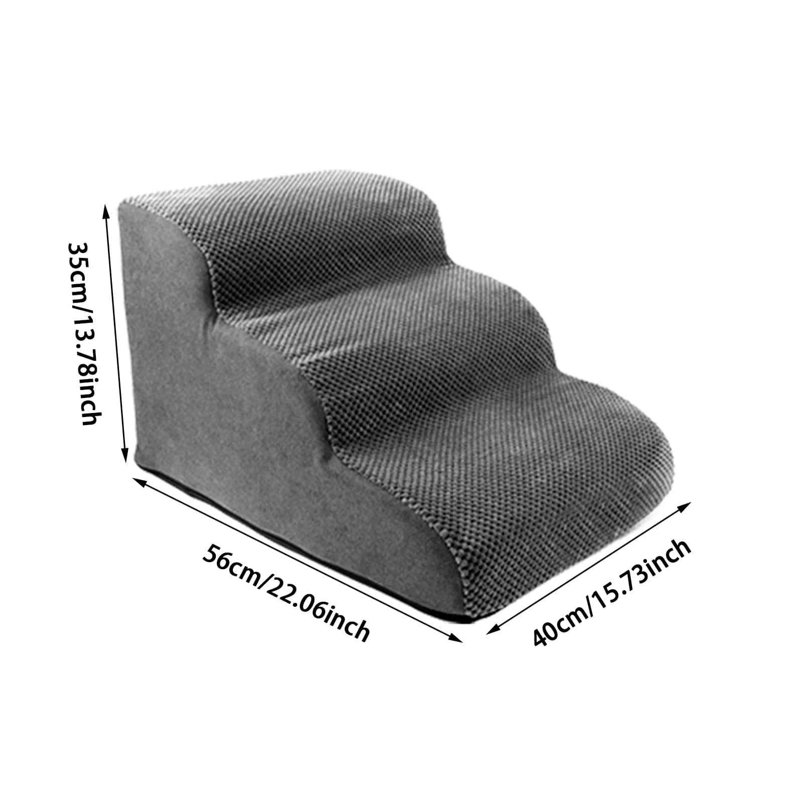 Curved Pet Stairs with Nonslip Steps