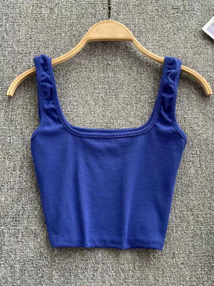 Women's Backless Y2K Crop Tank Top
