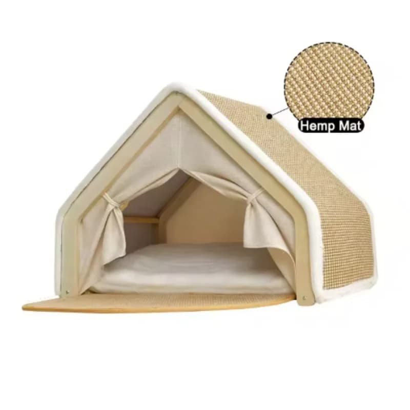 Wooden Cat Tent Villa Bed