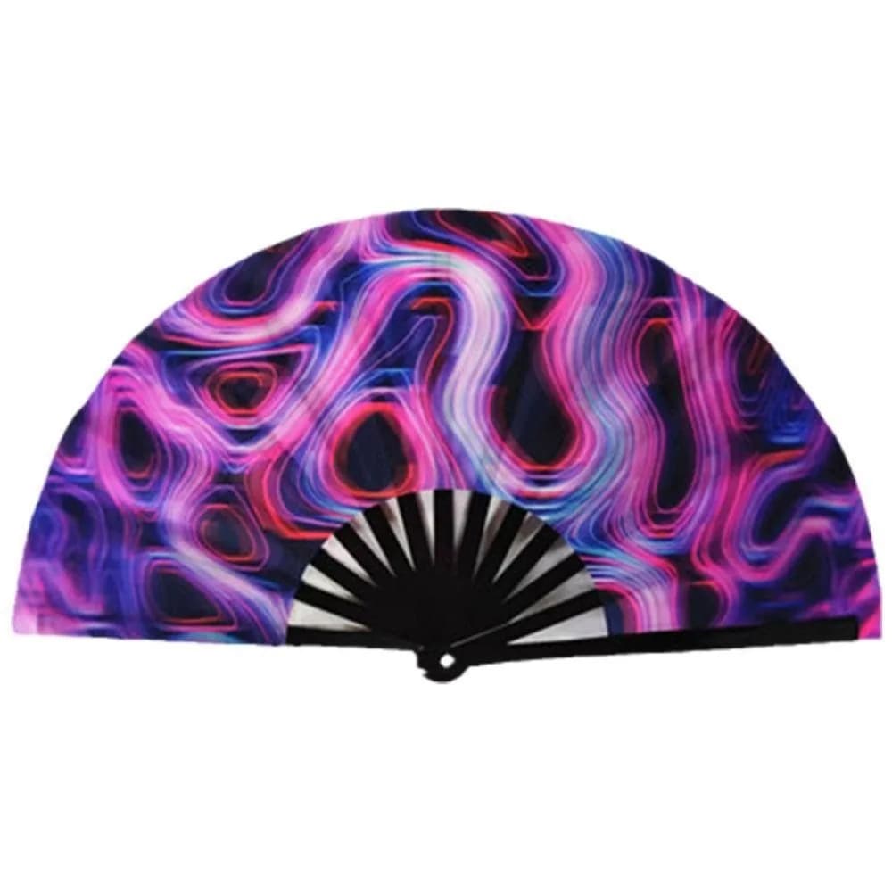 UV Fluorescent Folding Hand Fan