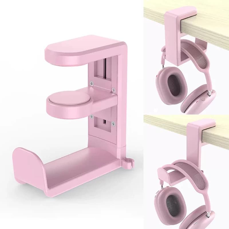 Rotating Desk Headphone Holder with Clamp