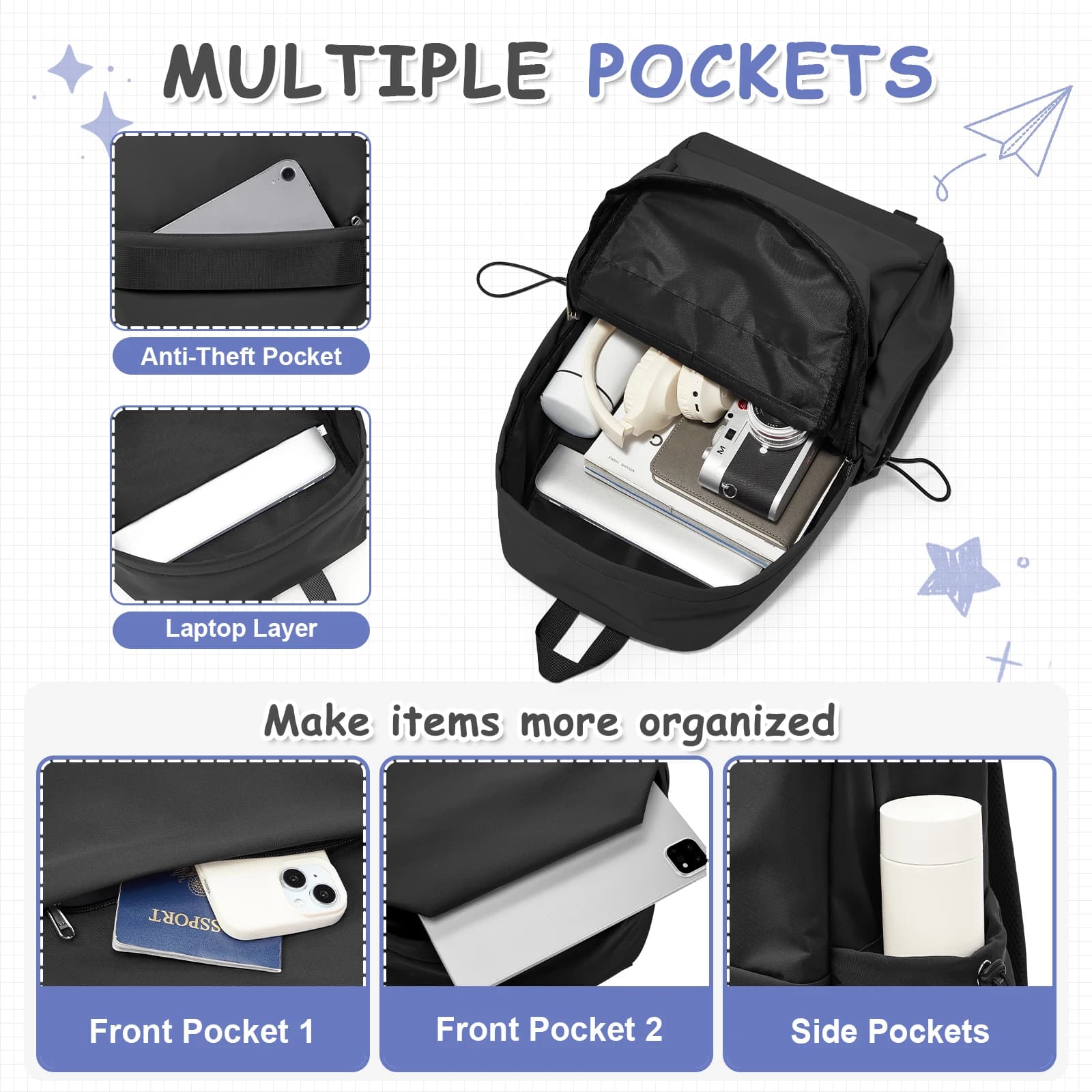 Lightweight School Backpack for Teen and College