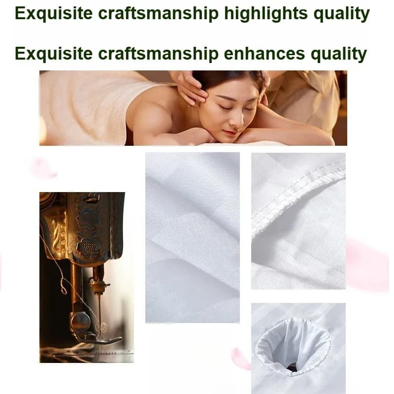 Pure Cotton Beauty Salon Bed Sheet with Face Hole