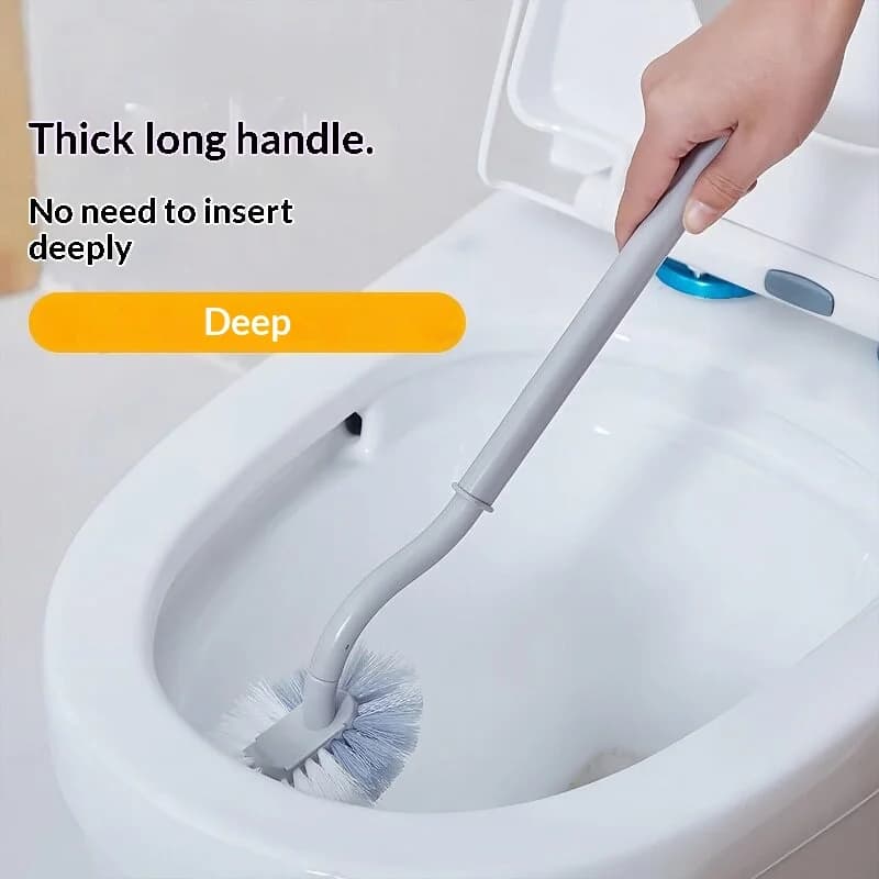 Toilet Brush Long Handle Curved Bowl Cleaner