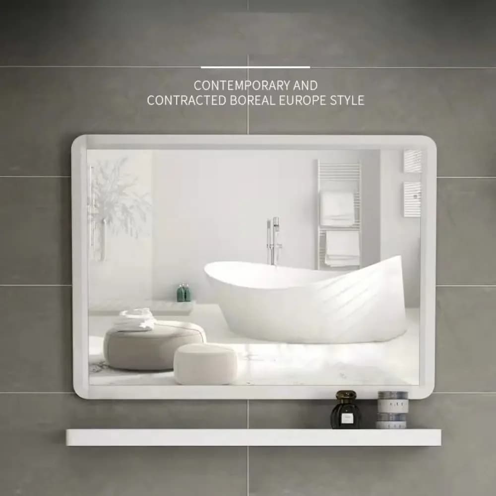Rectangle Wall Mirror Black Metal Frame