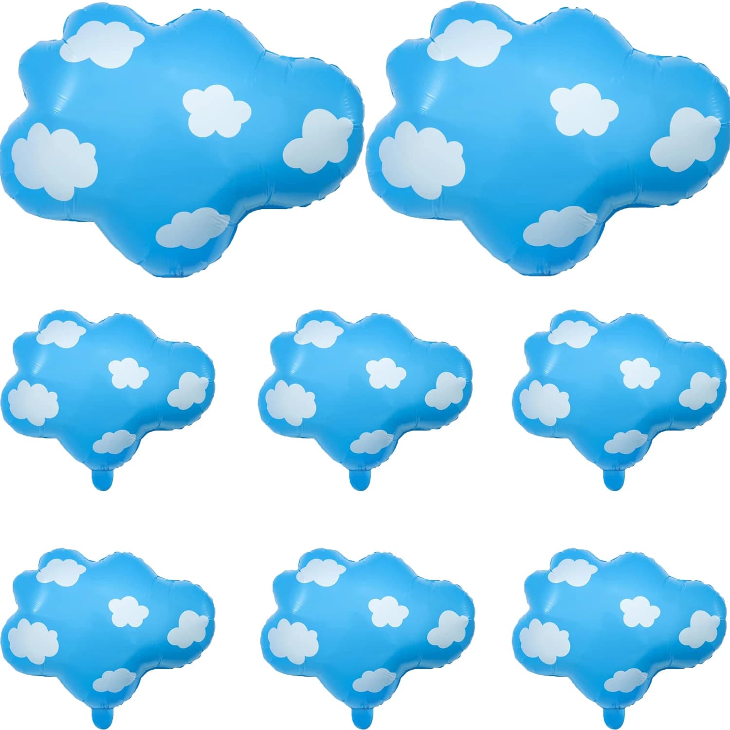 Sky Blue Cartoon Balloons