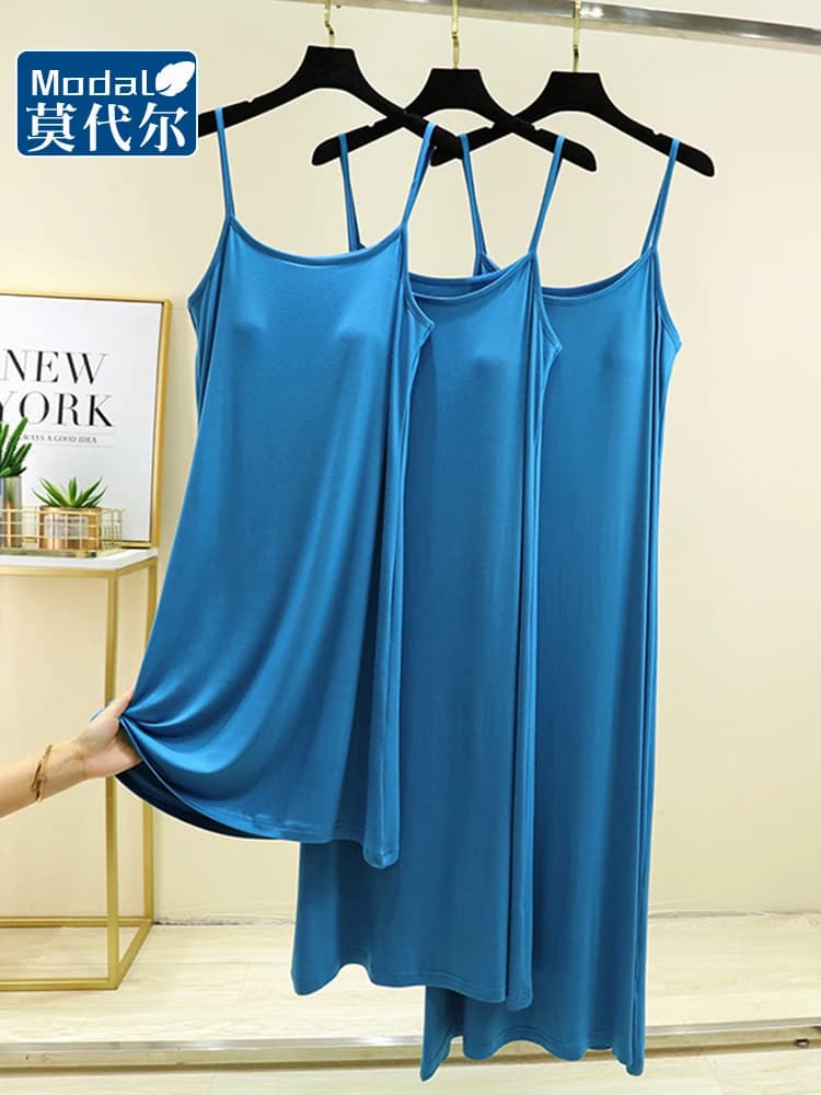 Modal Midi Dress with Built-in Bra