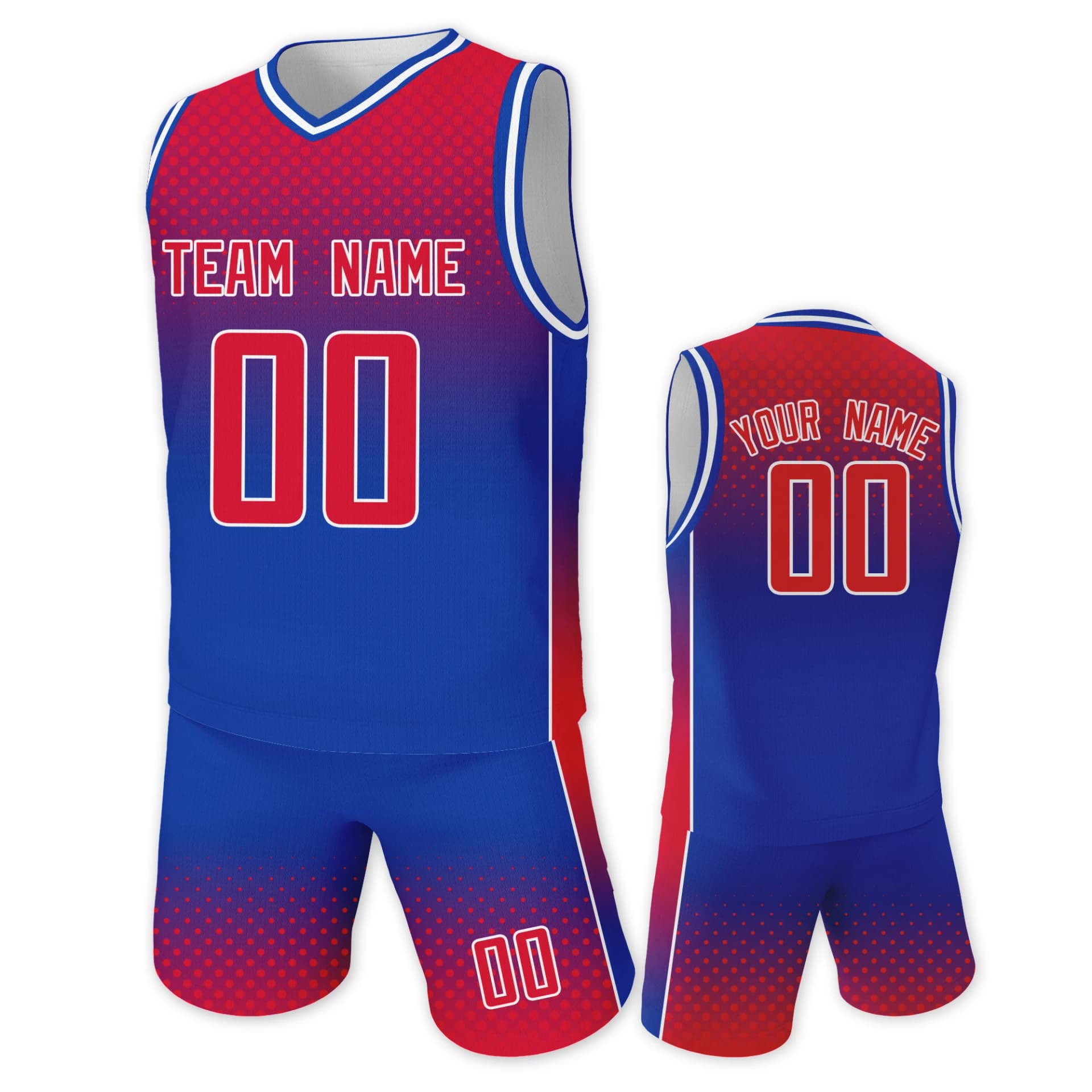 Custom Kids Basketball Jersey and Shorts Kit