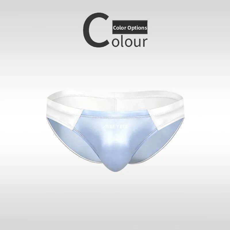 Low-Waist Satin Breathable Men's Sports Briefs