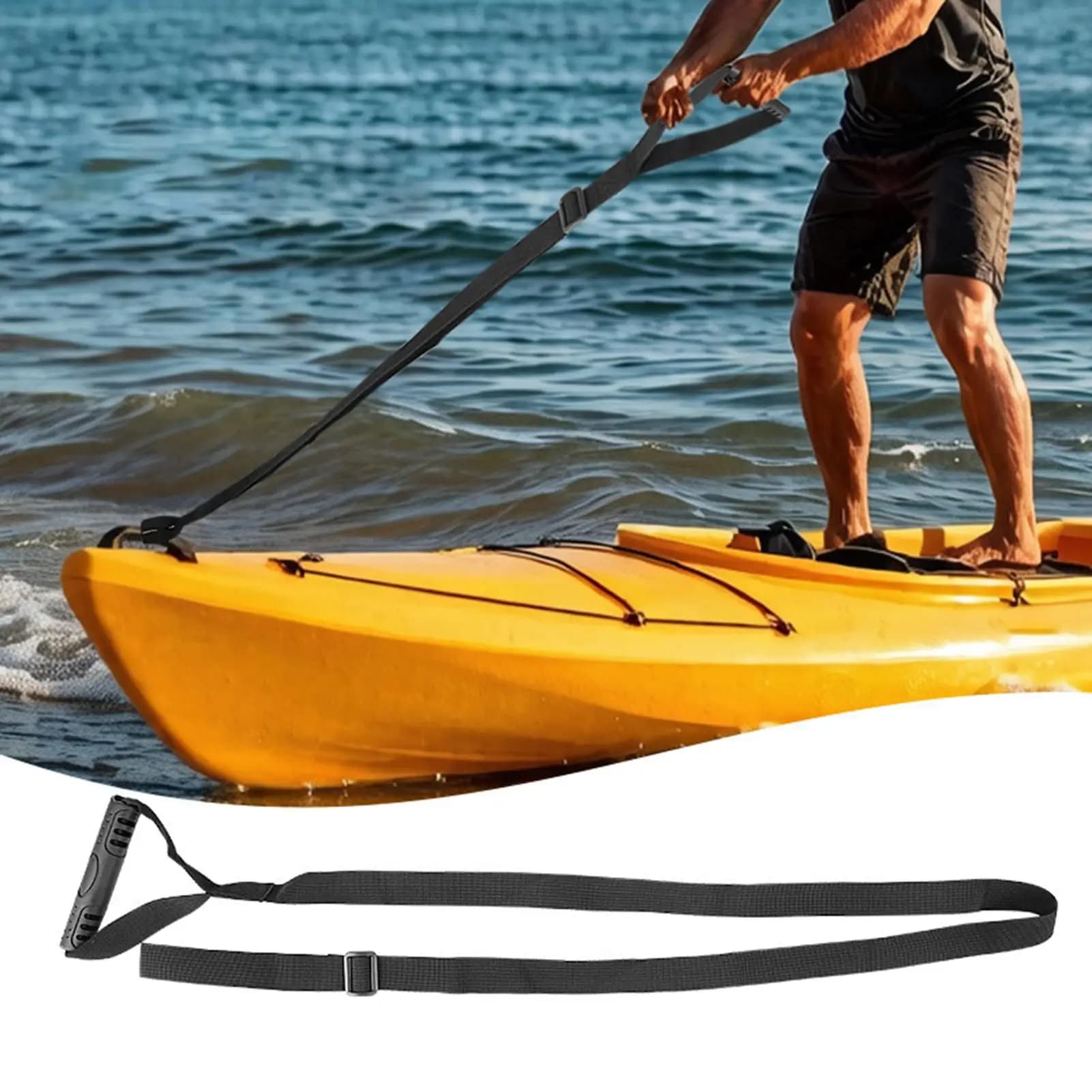Kayak Carry Handle with Adjustable Tow Rope