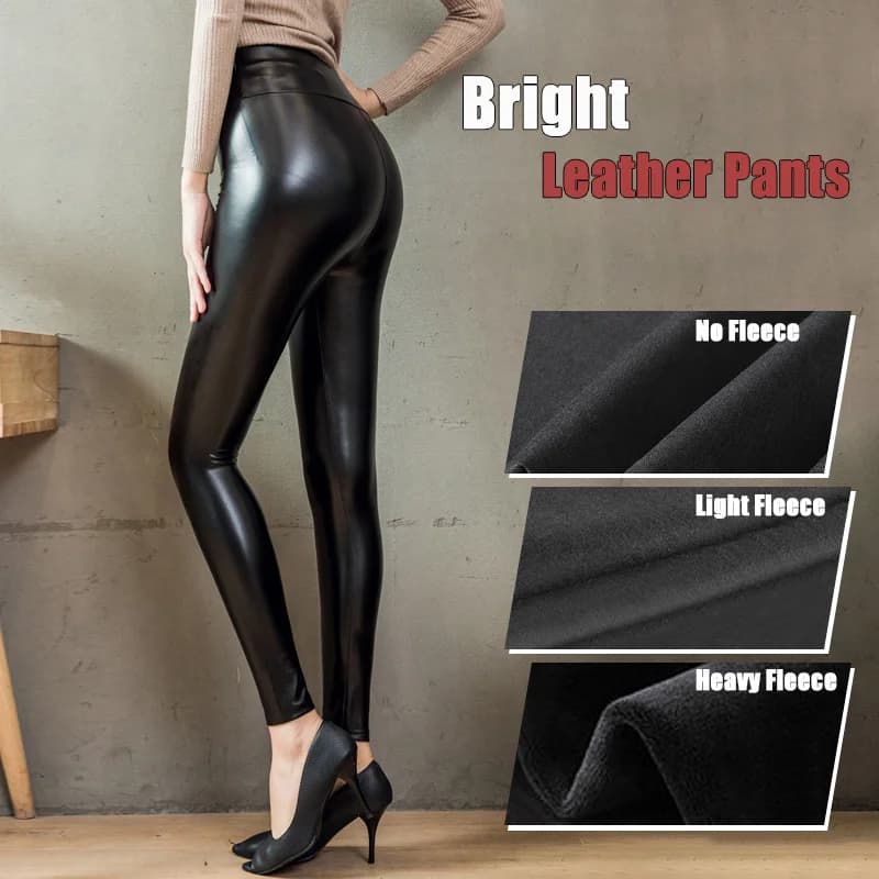 High Waist Leather Leggings for Women Thin&Thick Elastic Fitness PU Leggings Spring winter Skinny Sexy Push Up Slim Pants