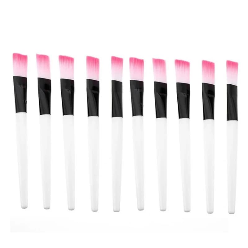 10pcs Face Skin Care Tools Mask Mud Mixing Brush White Acrylic Handle Fiber Hair Cosmetic Applicator DIY Beauty Tools