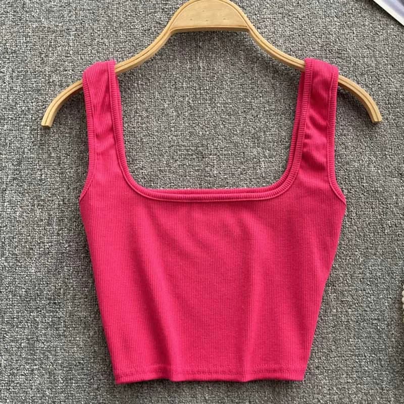 Women's Backless Y2K Crop Tank Top