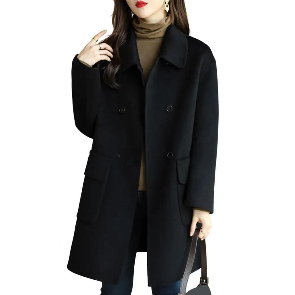 Women's Mid-Length Polyester Coat
