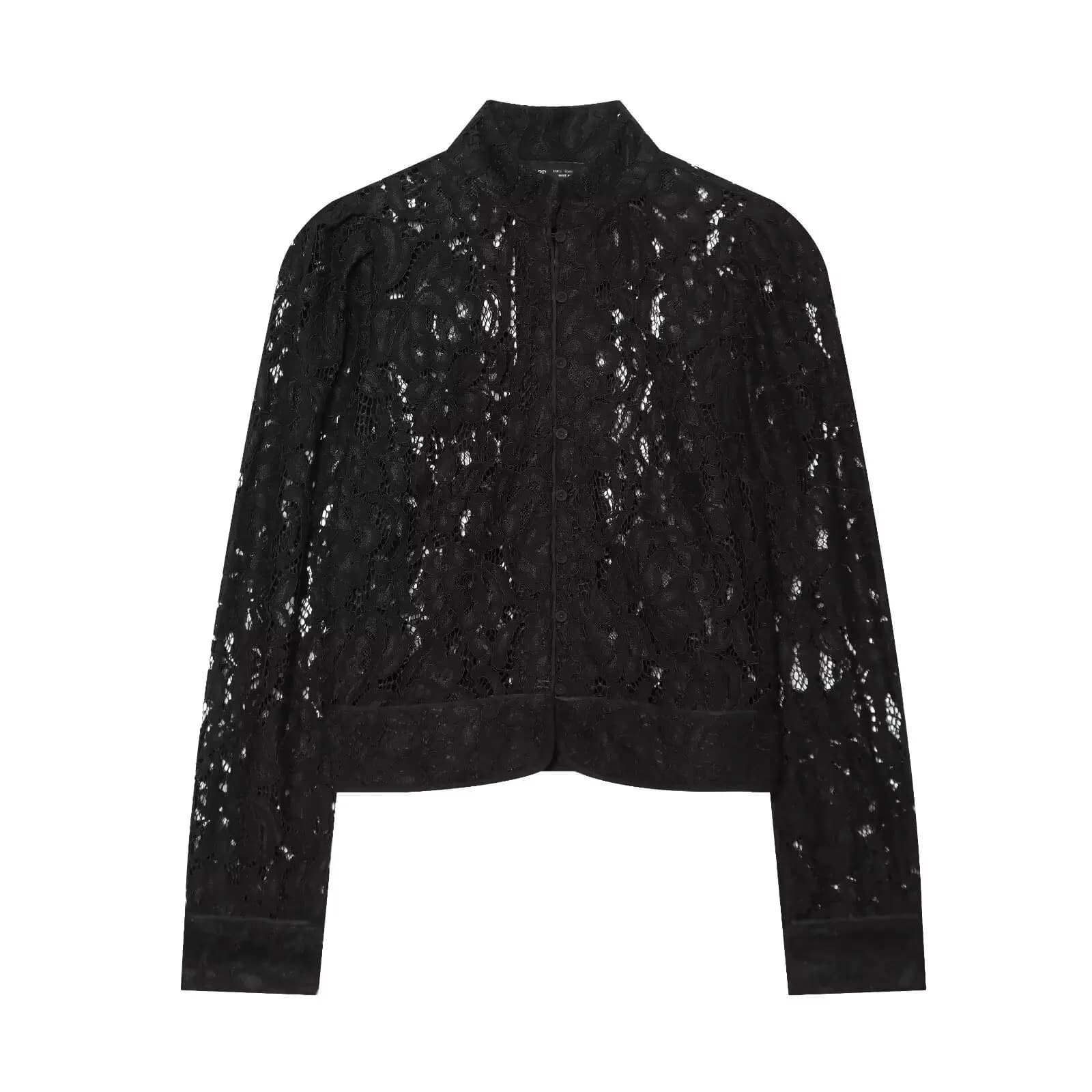 Women's Lace Blazer with Ruffle Detailing