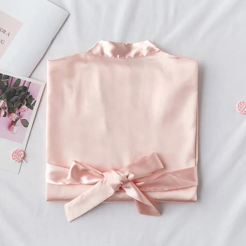 Personalized Faux Silk Bridal Robe