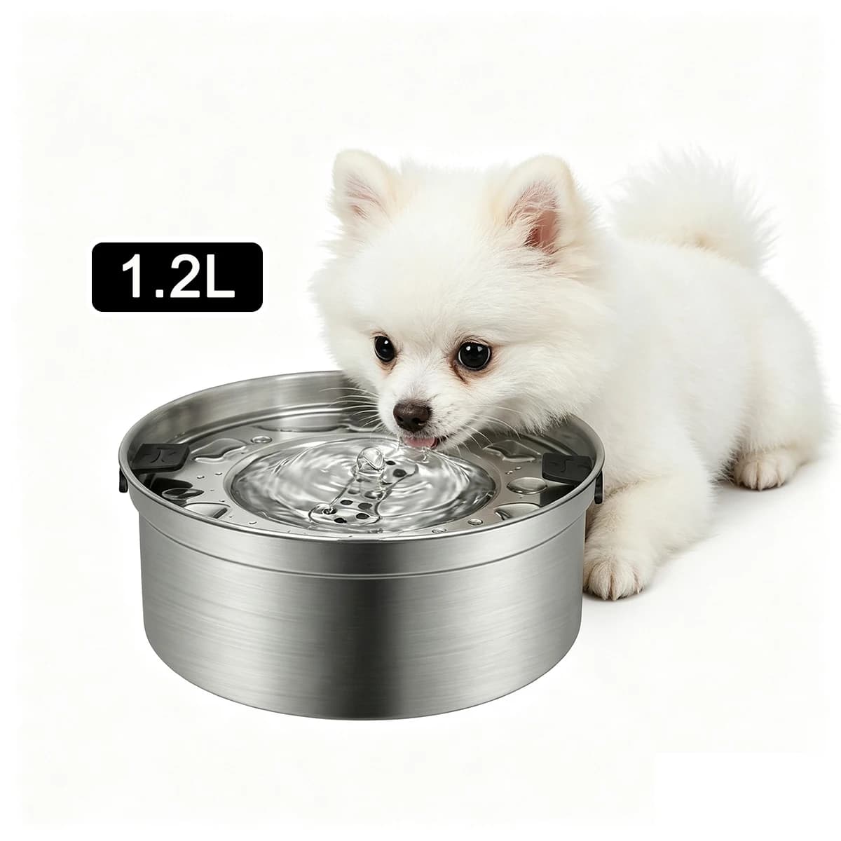 Stainless Steel Slow Pet Water Bowl