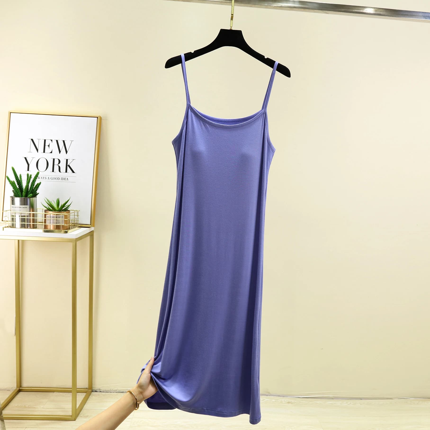 Modal Midi Dress with Built-in Bra