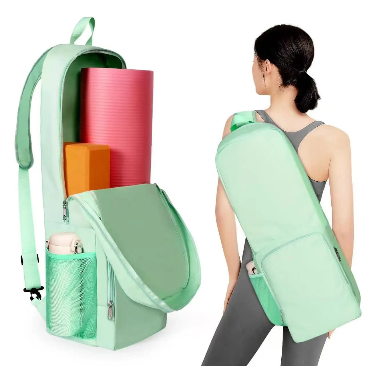 Yoga Mat Carrier Bag with Waterproof Compartment