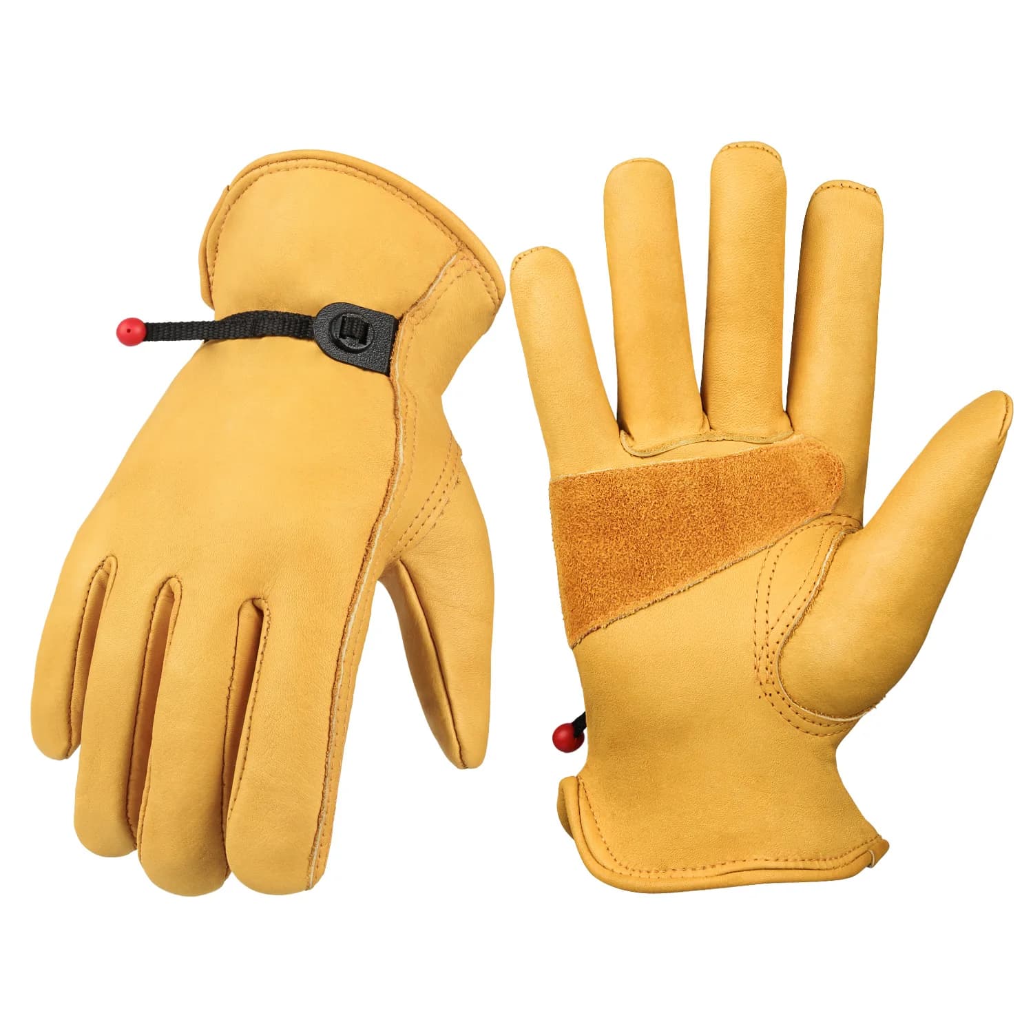 Yellow Cowhide Work Gloves