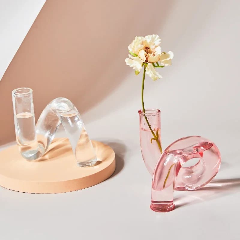 Curved Glass Vase
