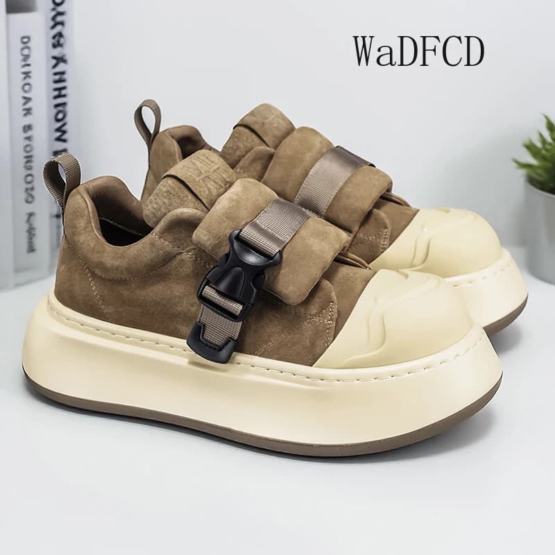 Sneakers Casual Men Original Designer Easy Matching Board Shoes Fashion Leather Breathable Height Increased Platform Sport Shoes