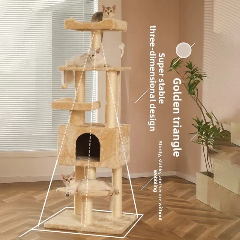 Cat Supplies, Sky Pillar, Jumping Platform, Tree Trunk, Large Scratching Column