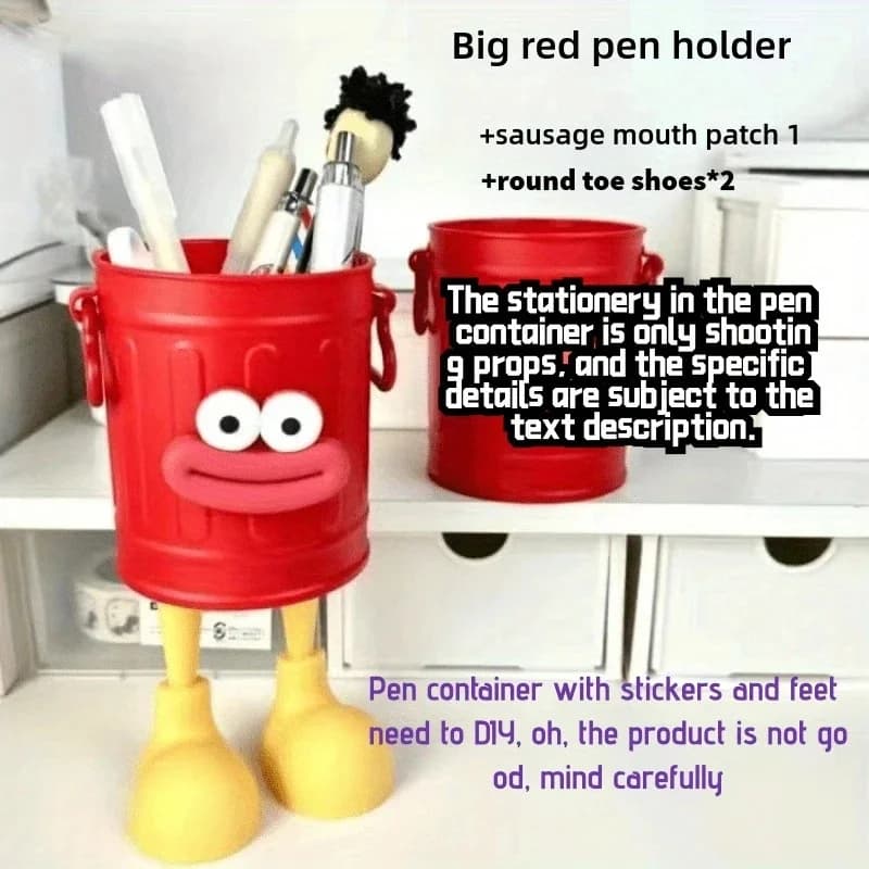 Cartoon Personality Pen Holder Bucket