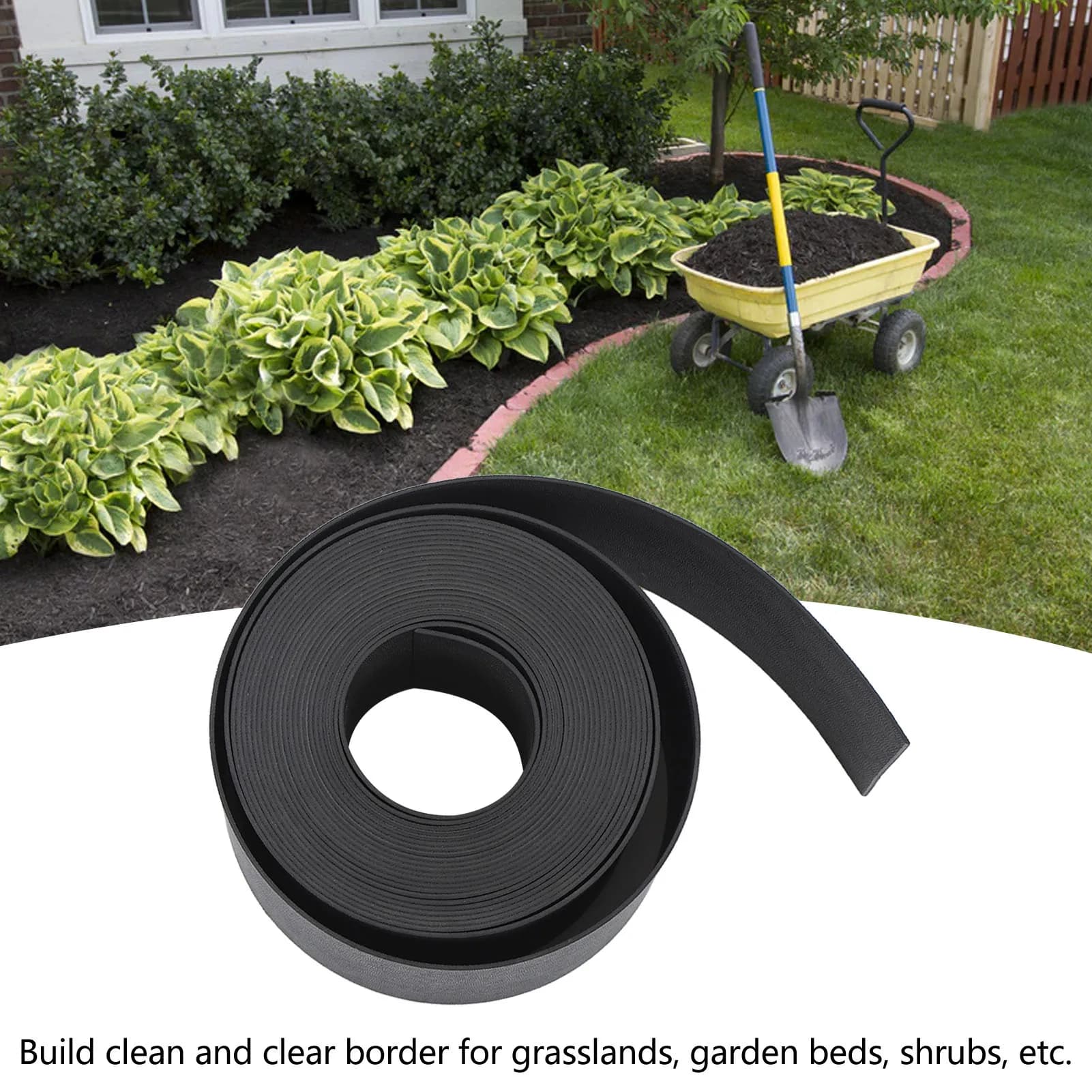Garden Edging Border Black 12cm x 10m