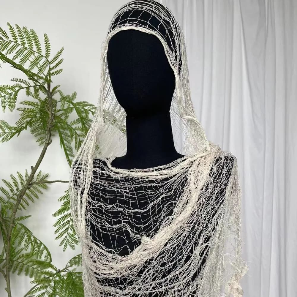 Lightweight Distressed Mesh Shawl Wrap