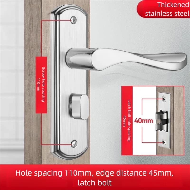 Bathroom Door Lock With Aluminum Alloy Handle