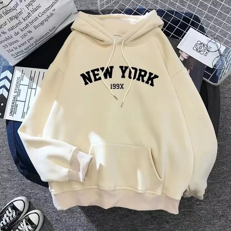 Women's New York Letter Pullover Hoodie