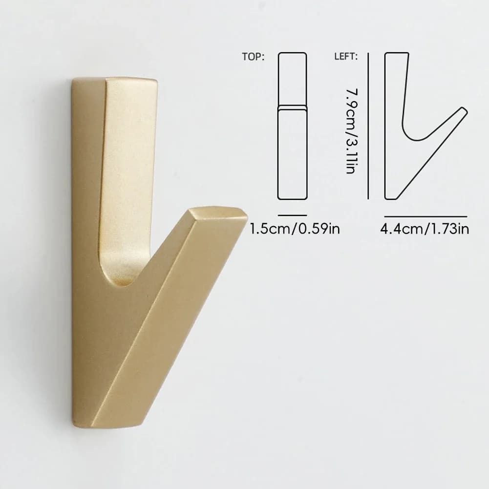 Bathroom Accessories Wall Hooks Wall Coat Rack Wall Hooks for Hanging Clothes Hook for Bags Gold Hangers for Kitchen Towels