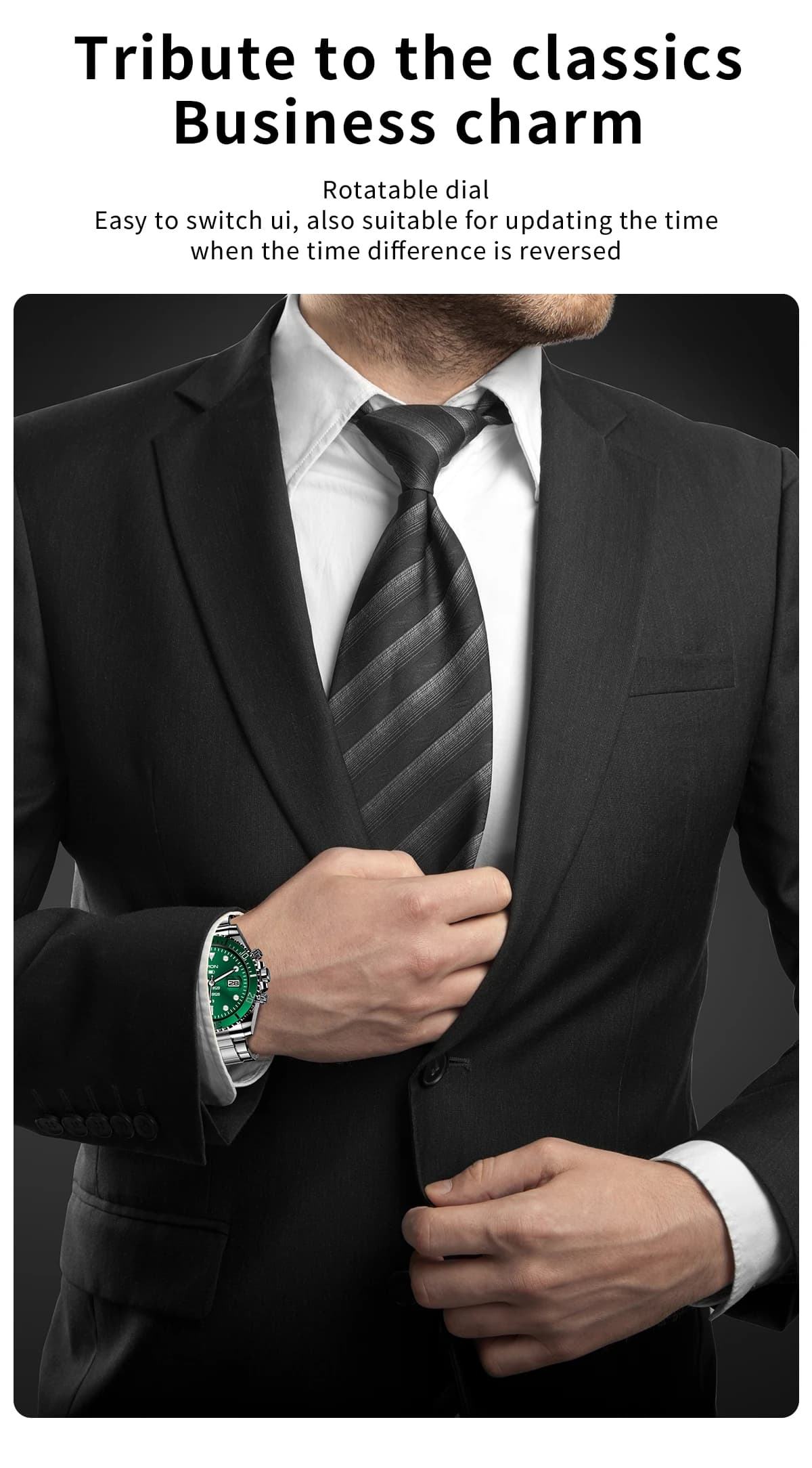 The 2025 new smart watch supports Bluetooth calls, health monitoring, stainless steel body, rugged and durable