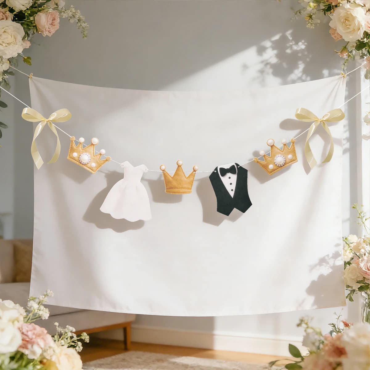 Wedding Mr. and Mrs. Banner Flags